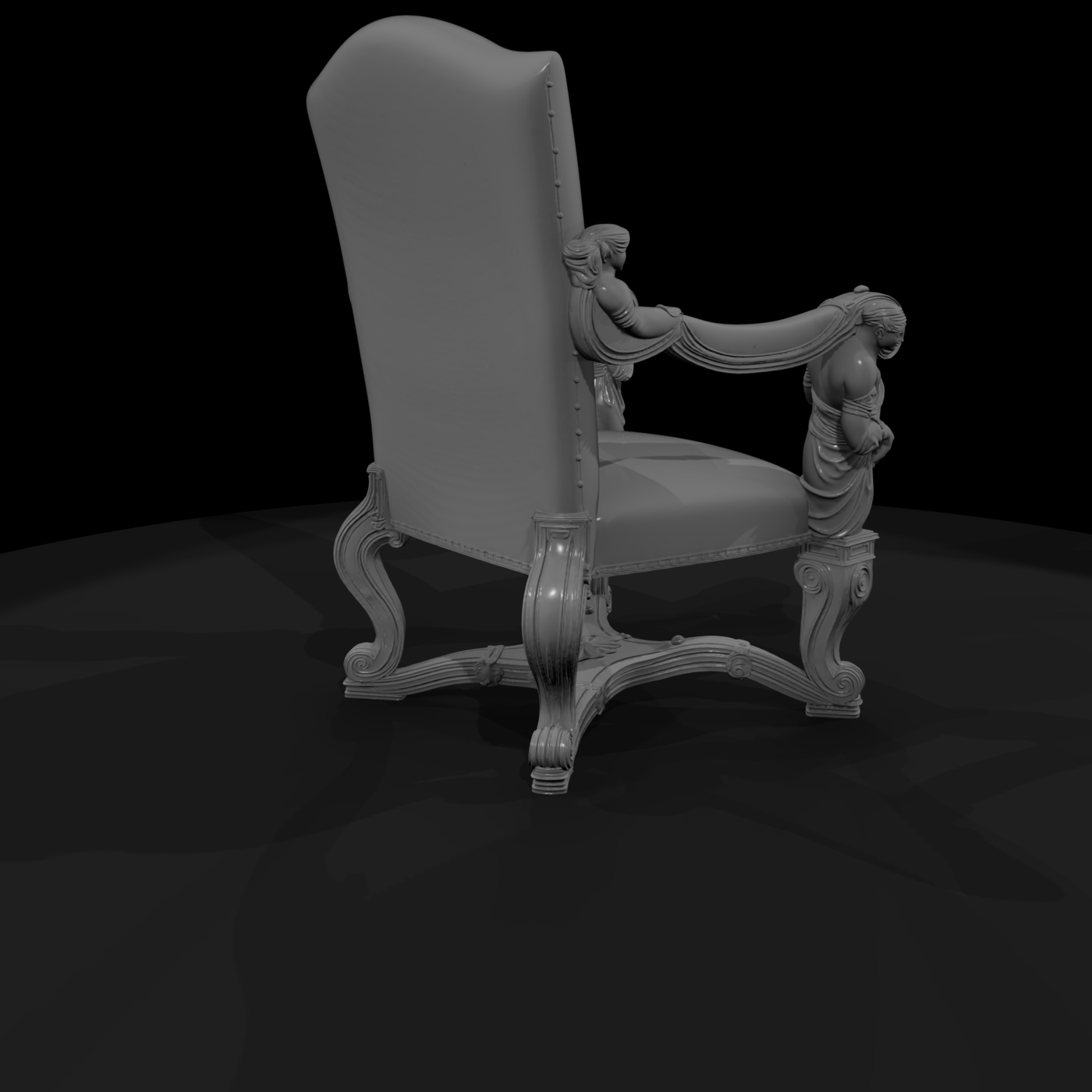 Neoclassical Ornate Armchair