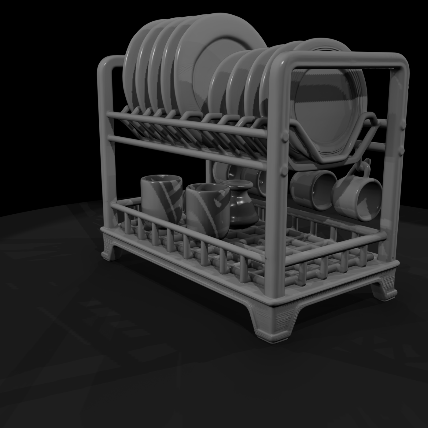 Two-Tier Kitchen Dish Rack