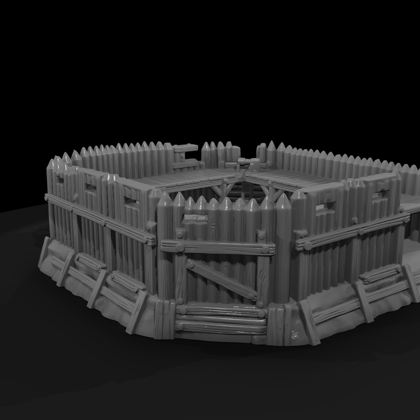 Mil 057 Wild West Fort Bastion Corner