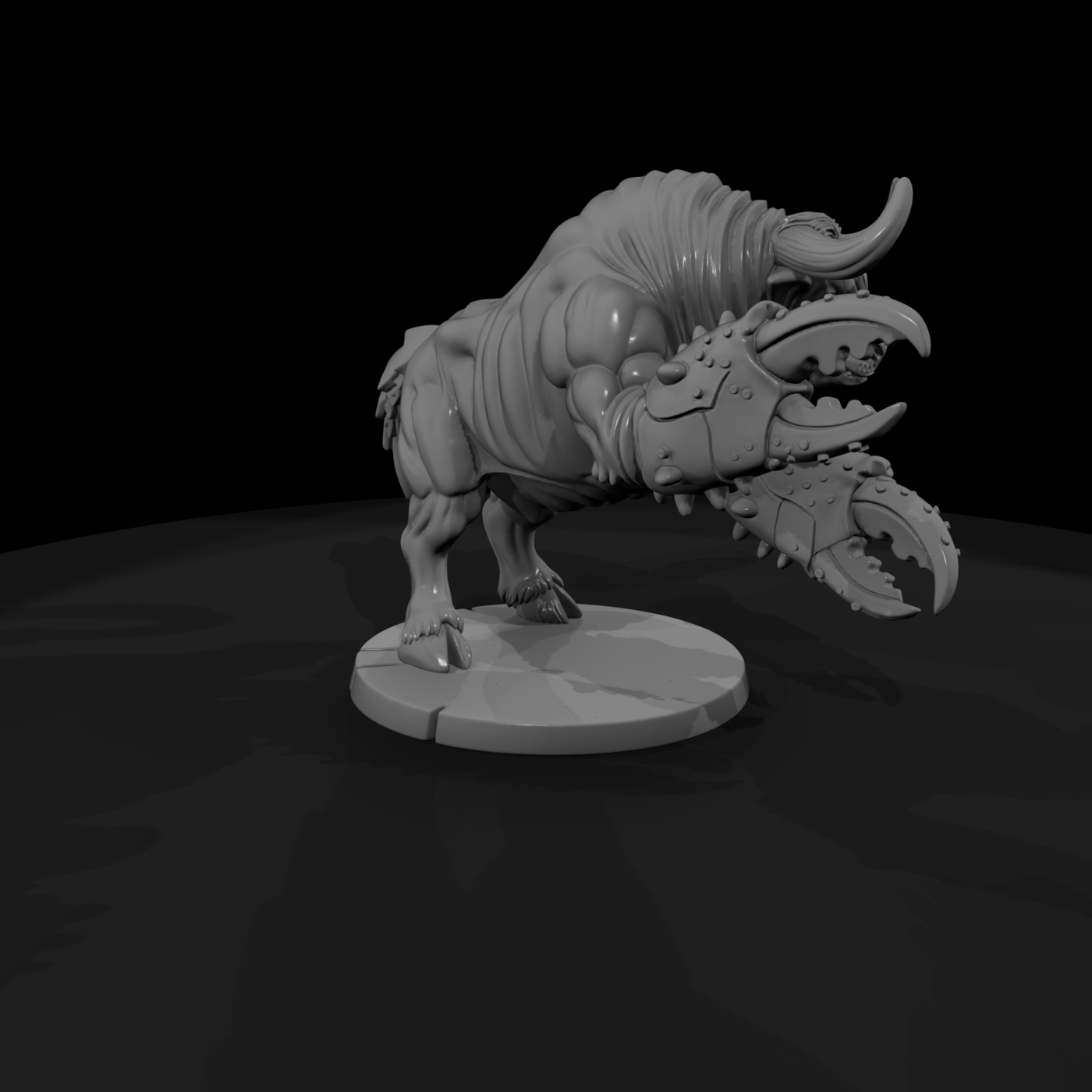 Stylized Bull Crab Hybrid Monster Miniature 5Zirbc