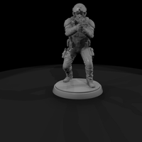 Near-Future City Police Officer with Sidearm — thumbnail 4