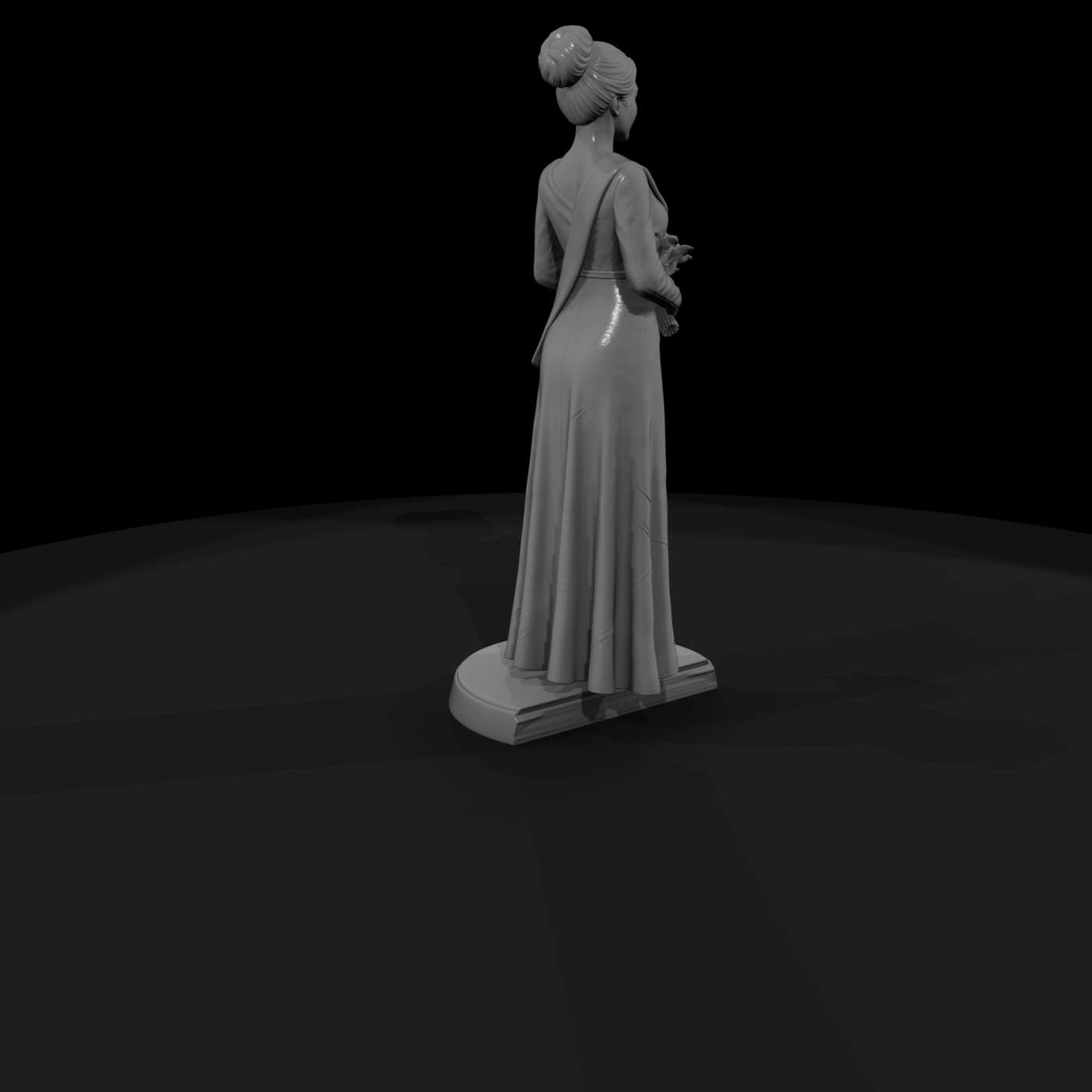 Pageant Contestant in Evening Gown