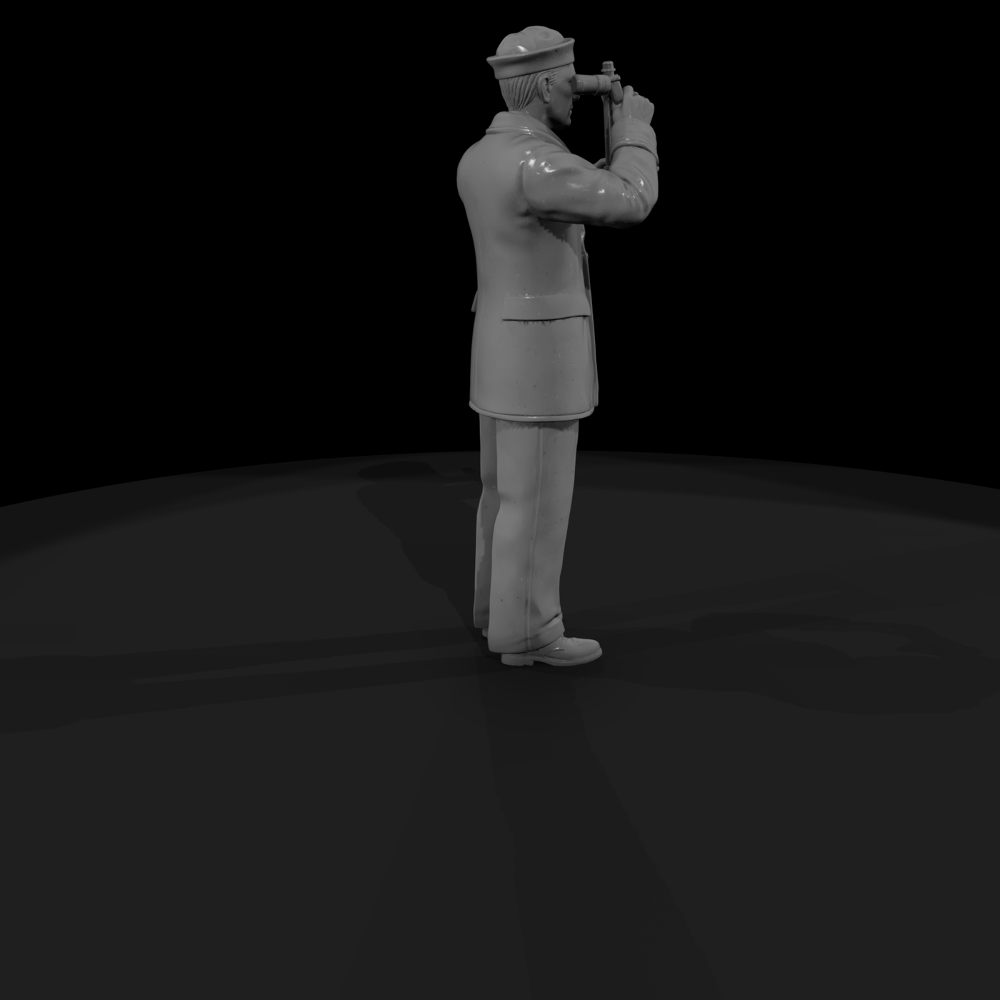 Naval Officer Taking a Sextant Sight