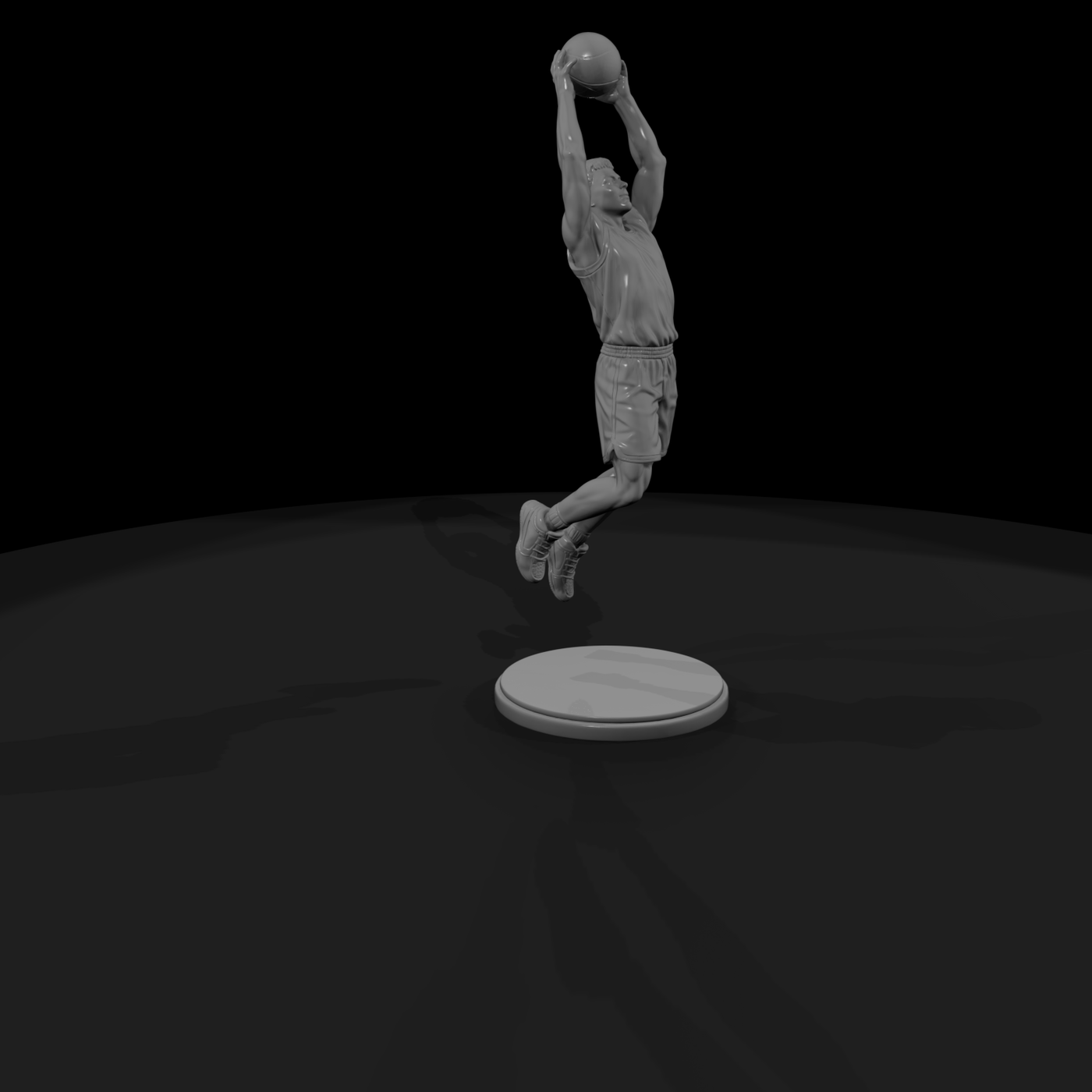 High-Flying Basketball Player Dunking