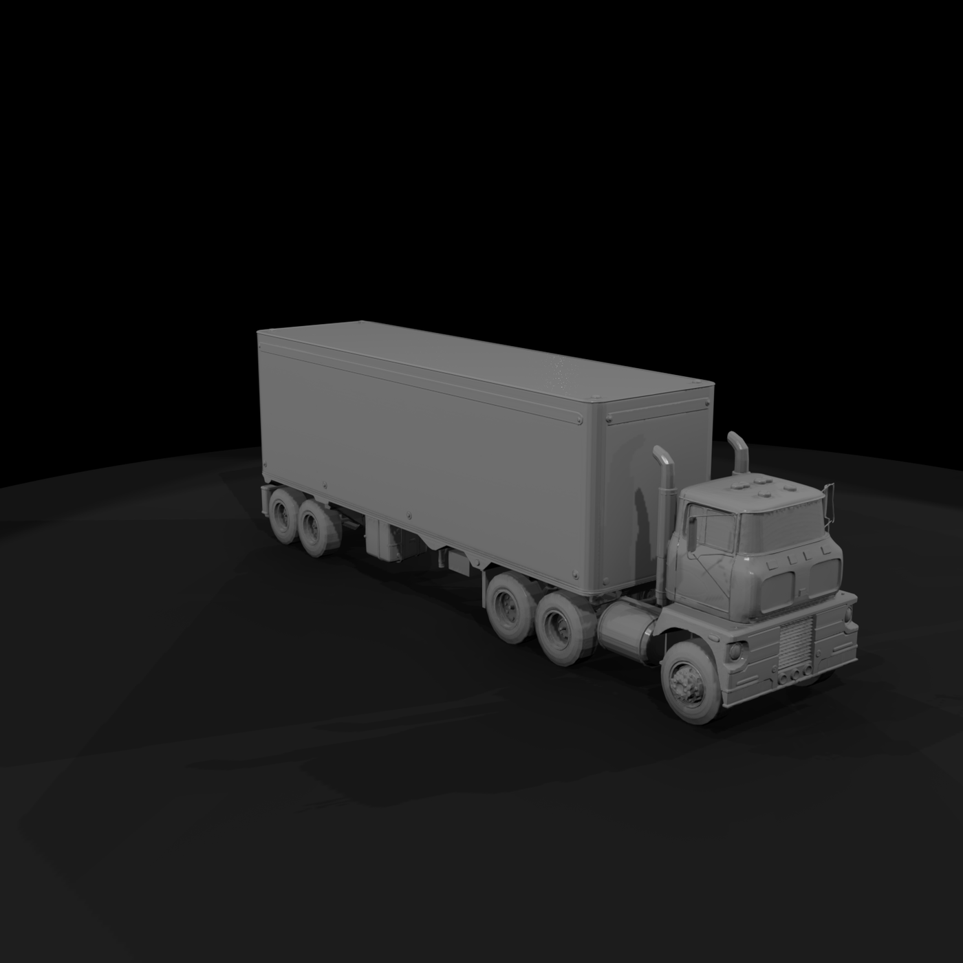 Vintage Cabover Semi Truck
