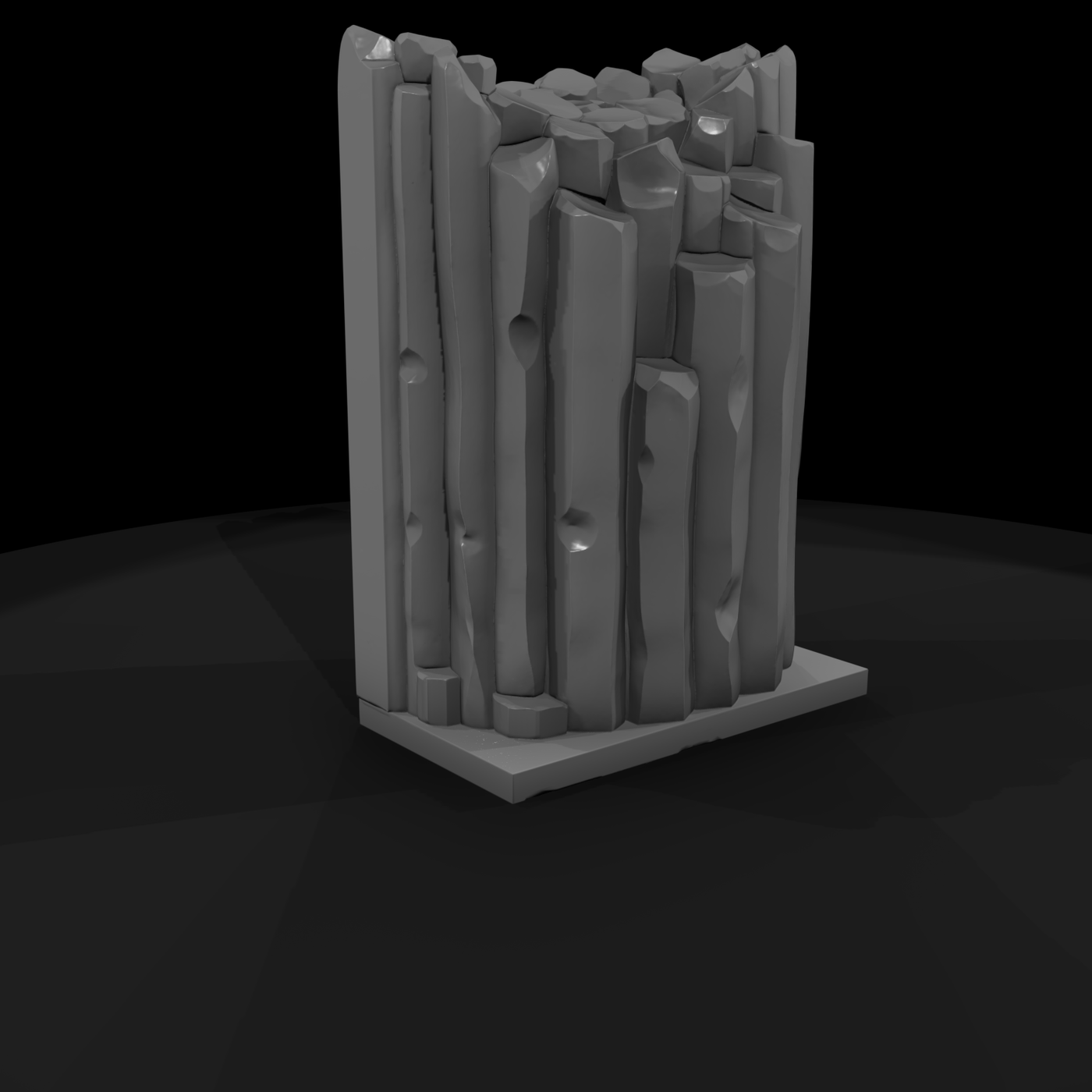 Stylized Basalt Column Rock Cliff — Terrain