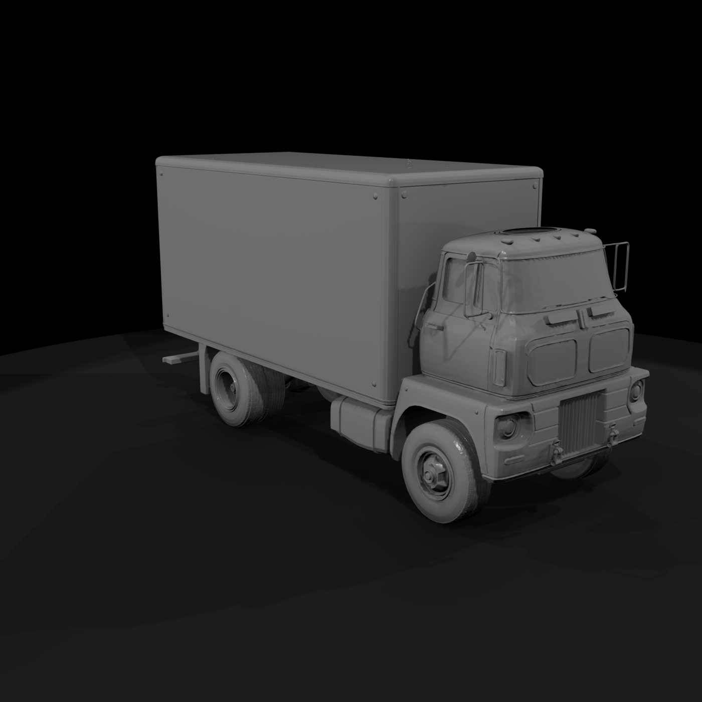 Vintage Cab-Over Box Truck