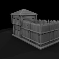 mil-041-wild-west-fort-stockade-corner-blockhouse — thumbnail 3