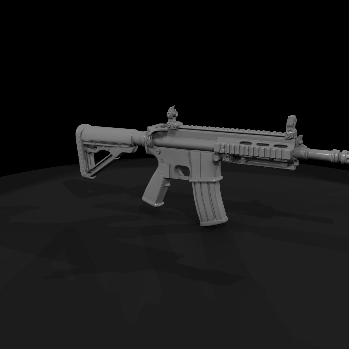 HK416 Assault Rifle in Woodland Camo