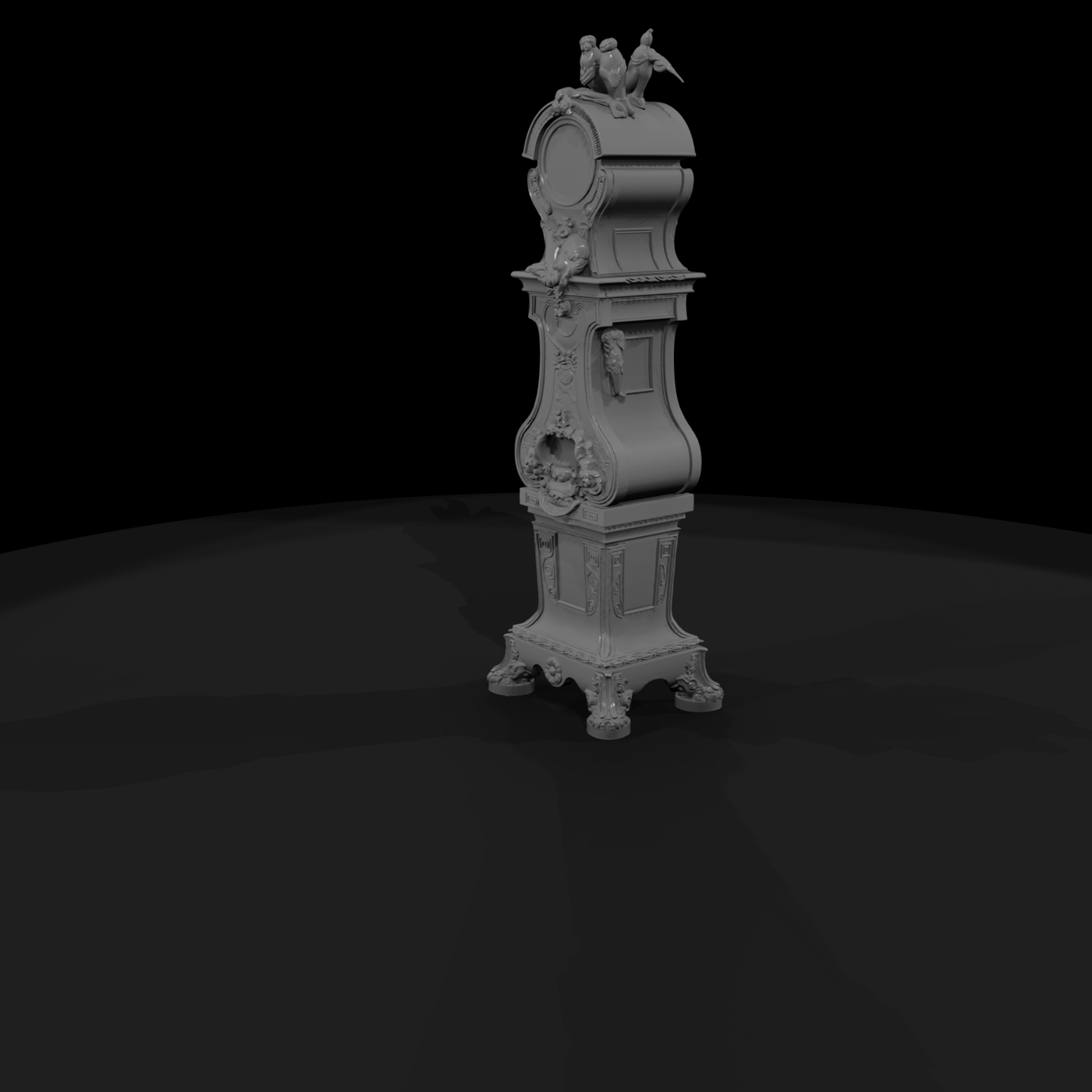 Ornate Baroque Grandfather Clock