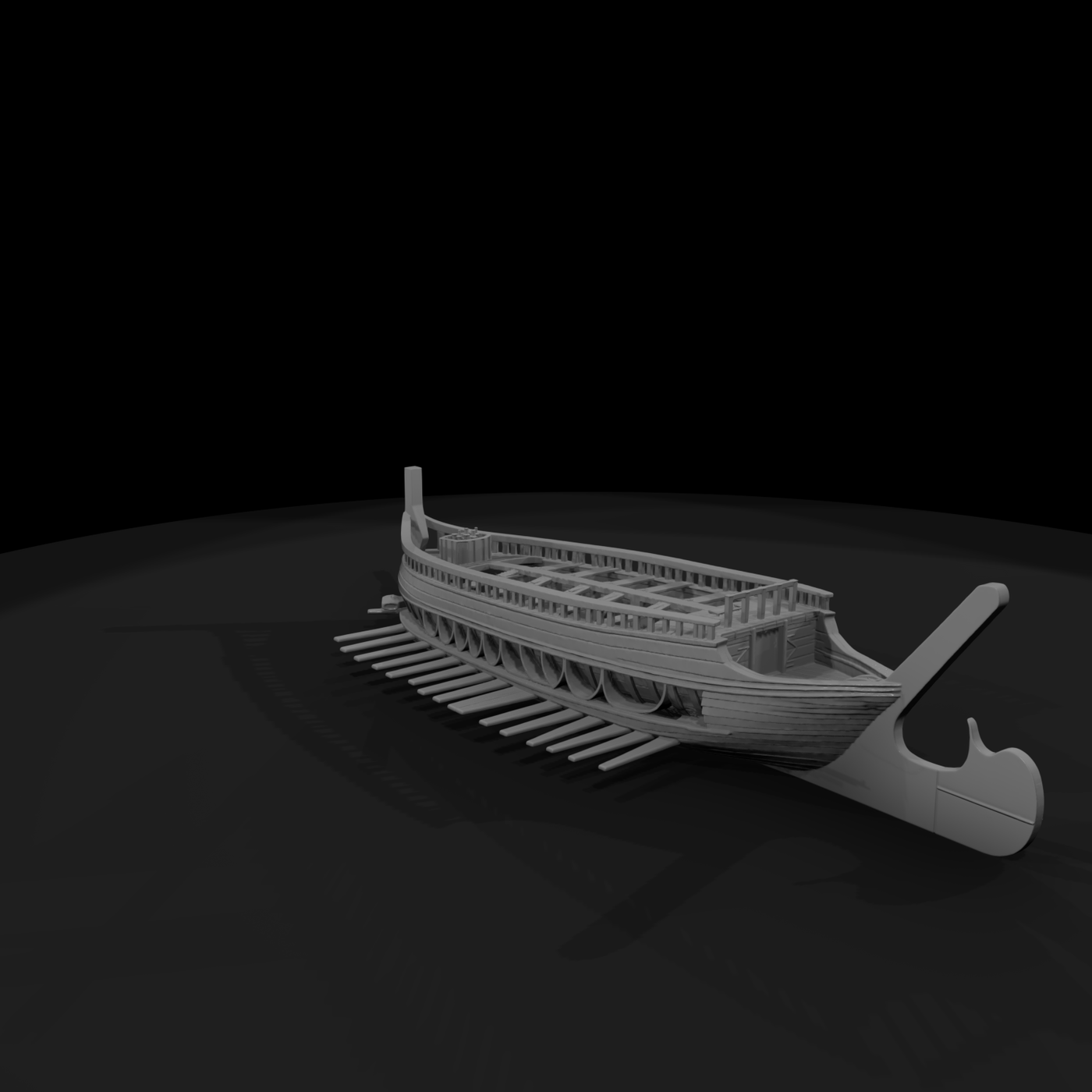 Stylized Ancient Greek Trireme — Ship