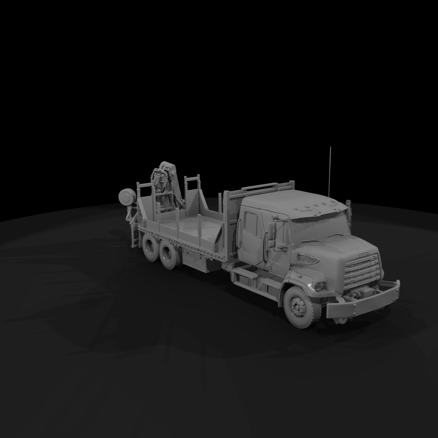 20260612 White Flatbed Crane Truck 21A1Fd12A6