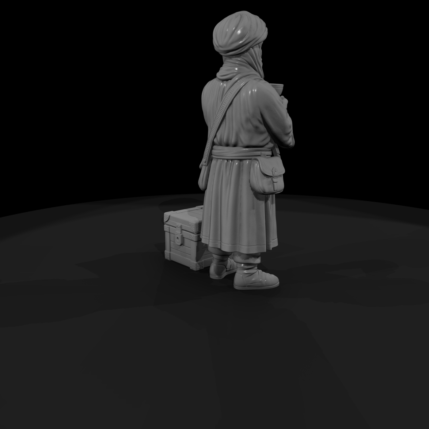 Hist 0230 Mali Caravan Merchant Miniature Figure