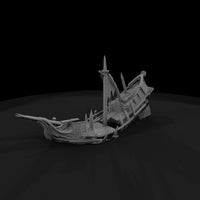 stylized-beached-pirate-shipwreck-diorama-107411 — thumbnail 4