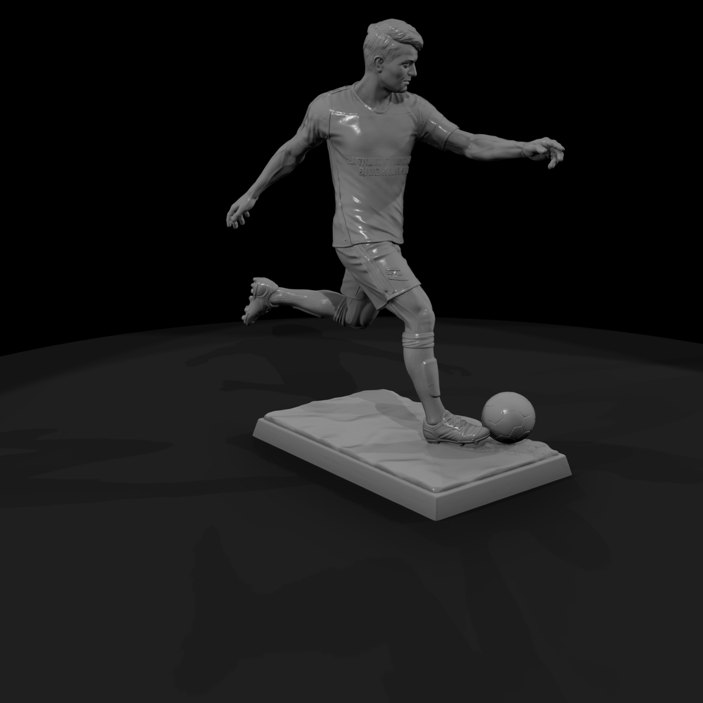 Soccer Player Striking the Ball