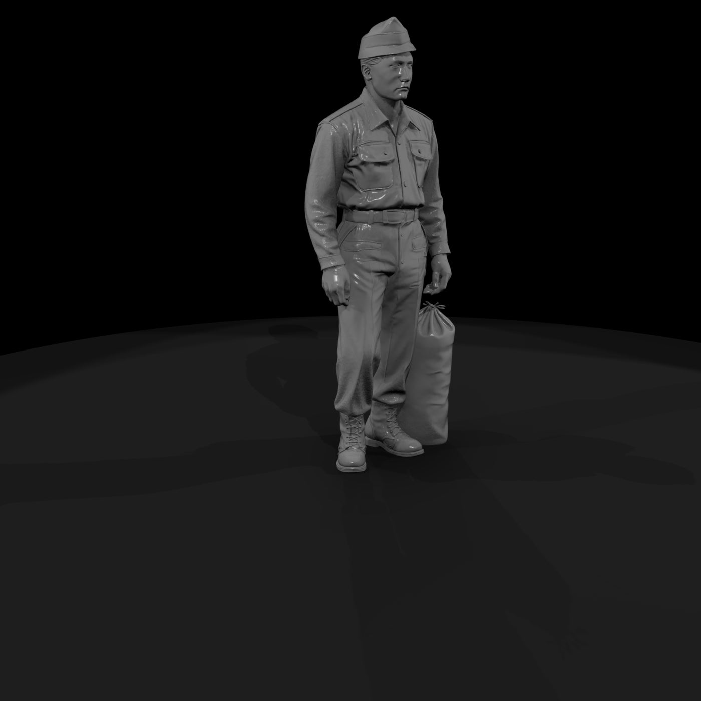 passengers-with-luggage-waiting-1950s-military-man