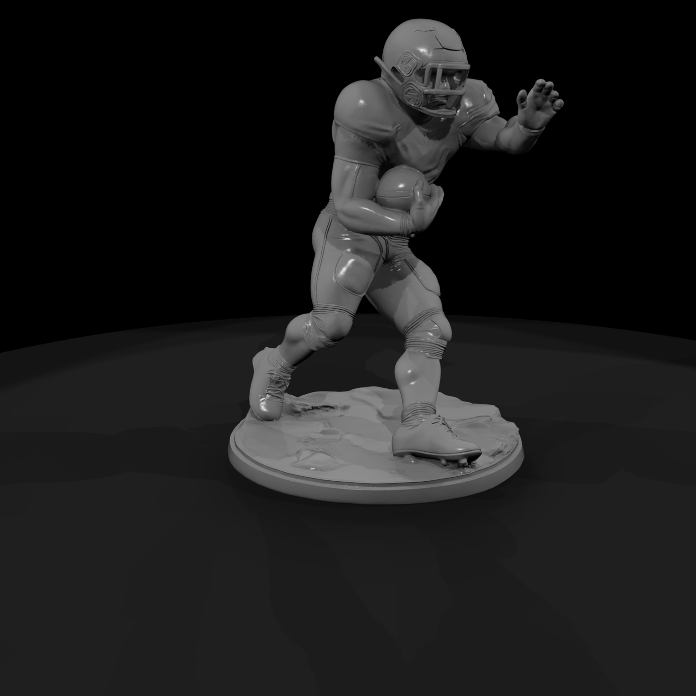 Low Poly American Football Player 3D Statue Fditku