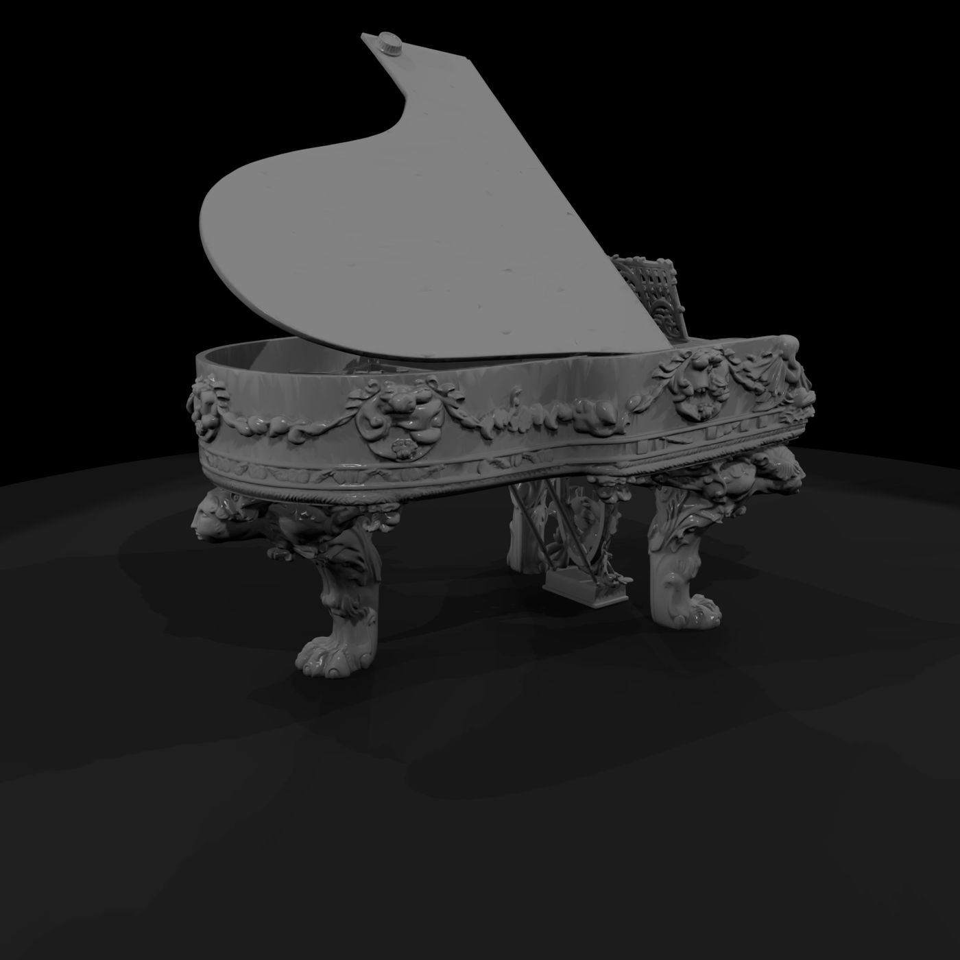 Ornate Grand Piano & Display