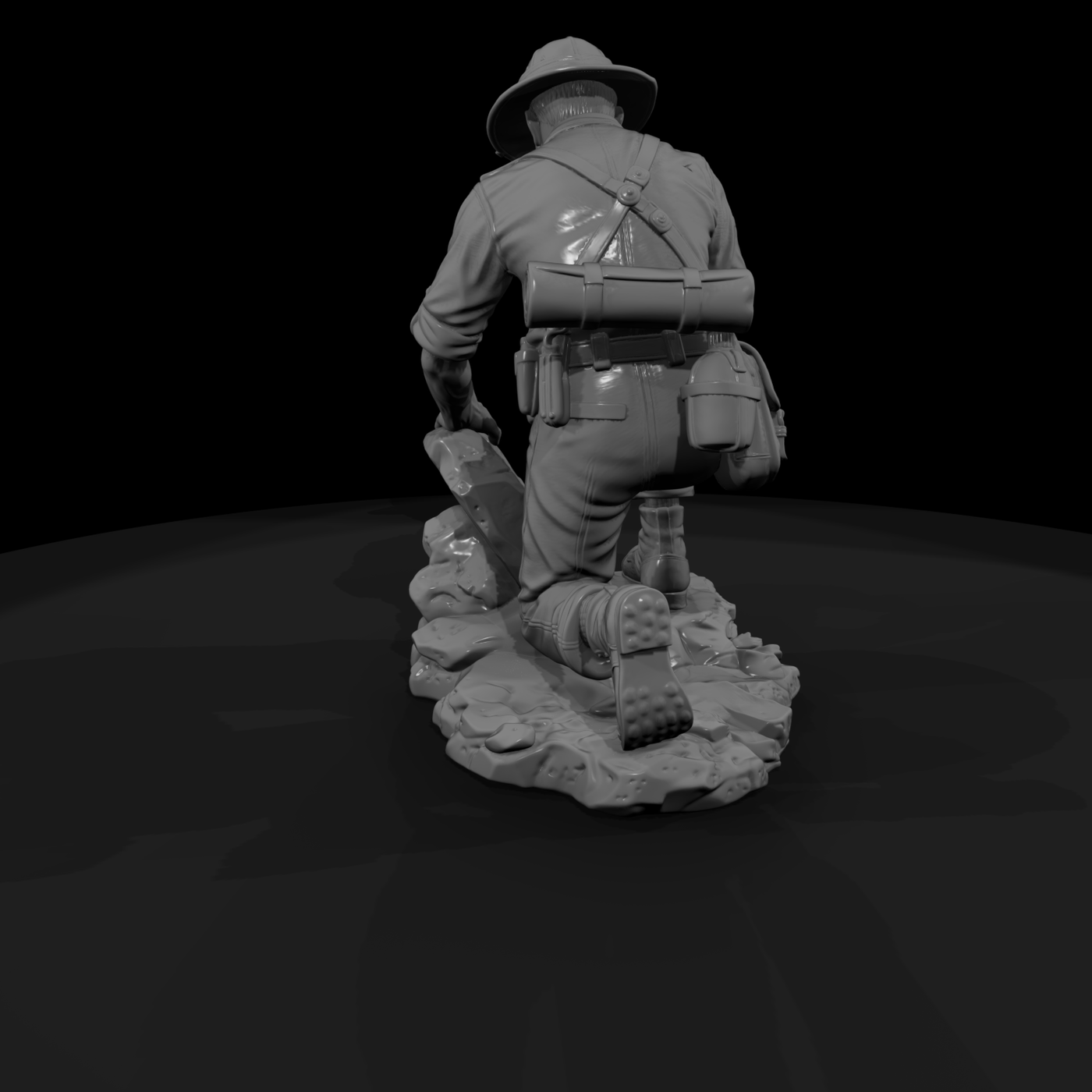 Pith-Helmet Explorer with Magnifier