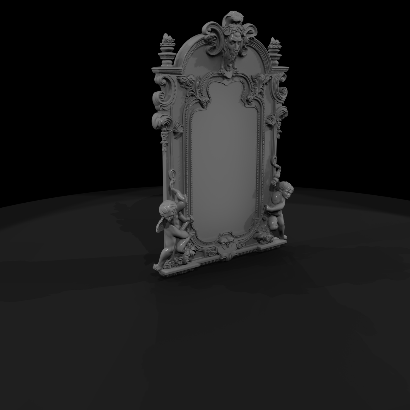 Rococo Cherub Mirror Frame