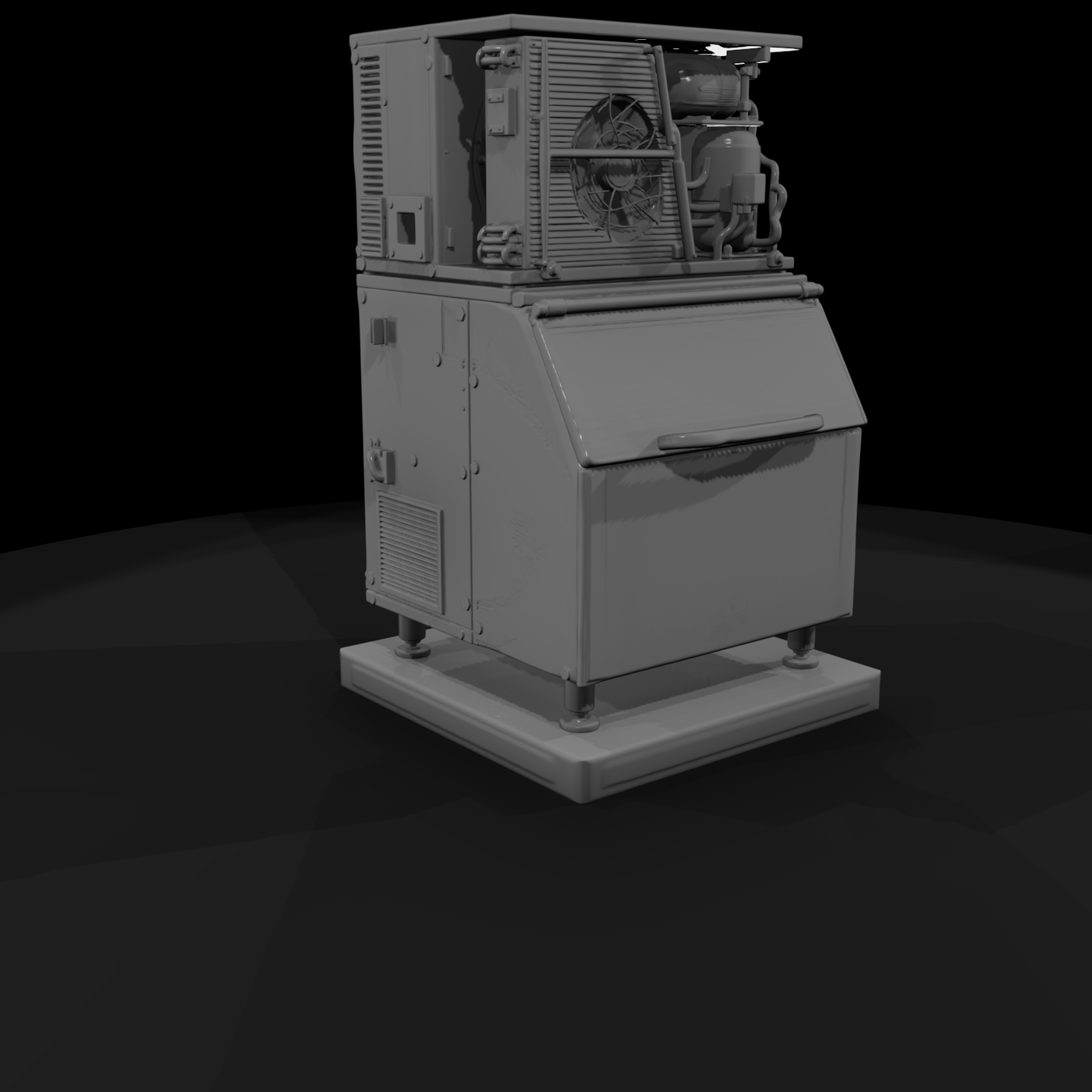 Commercial Ice Maker with Storage Bin