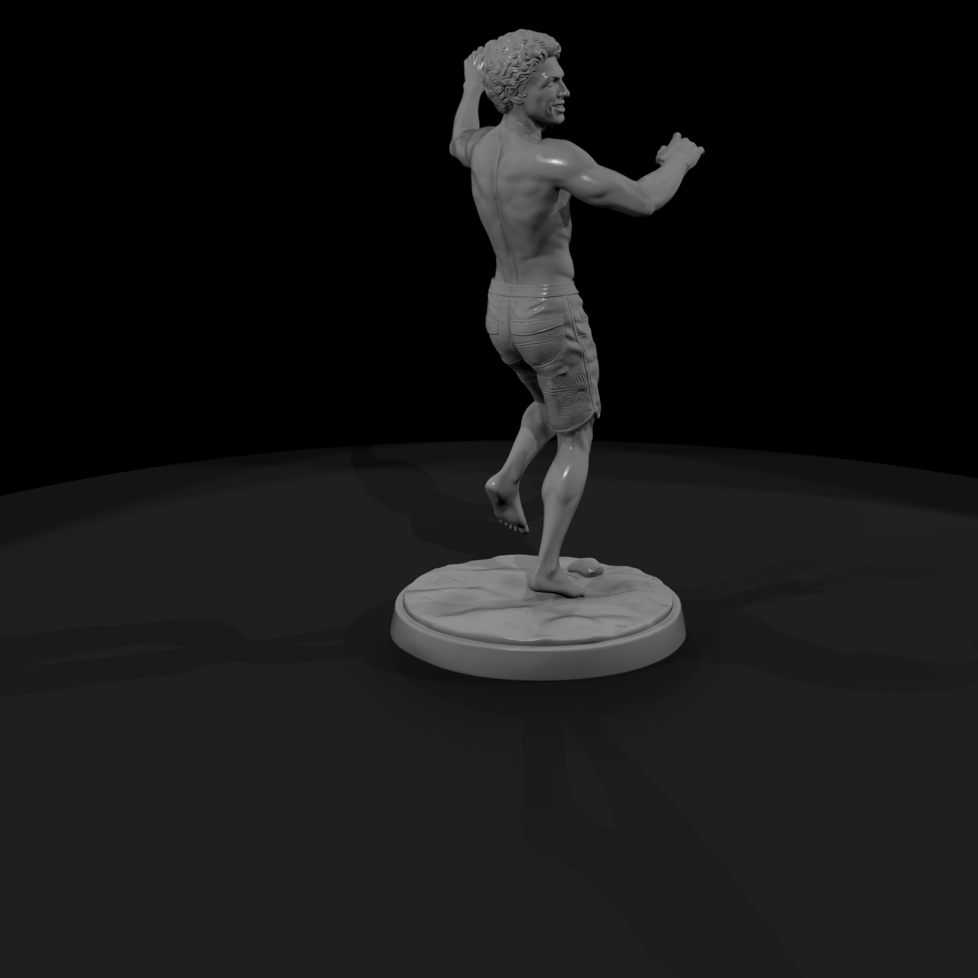 Beach Samba Dancer in Board Shorts