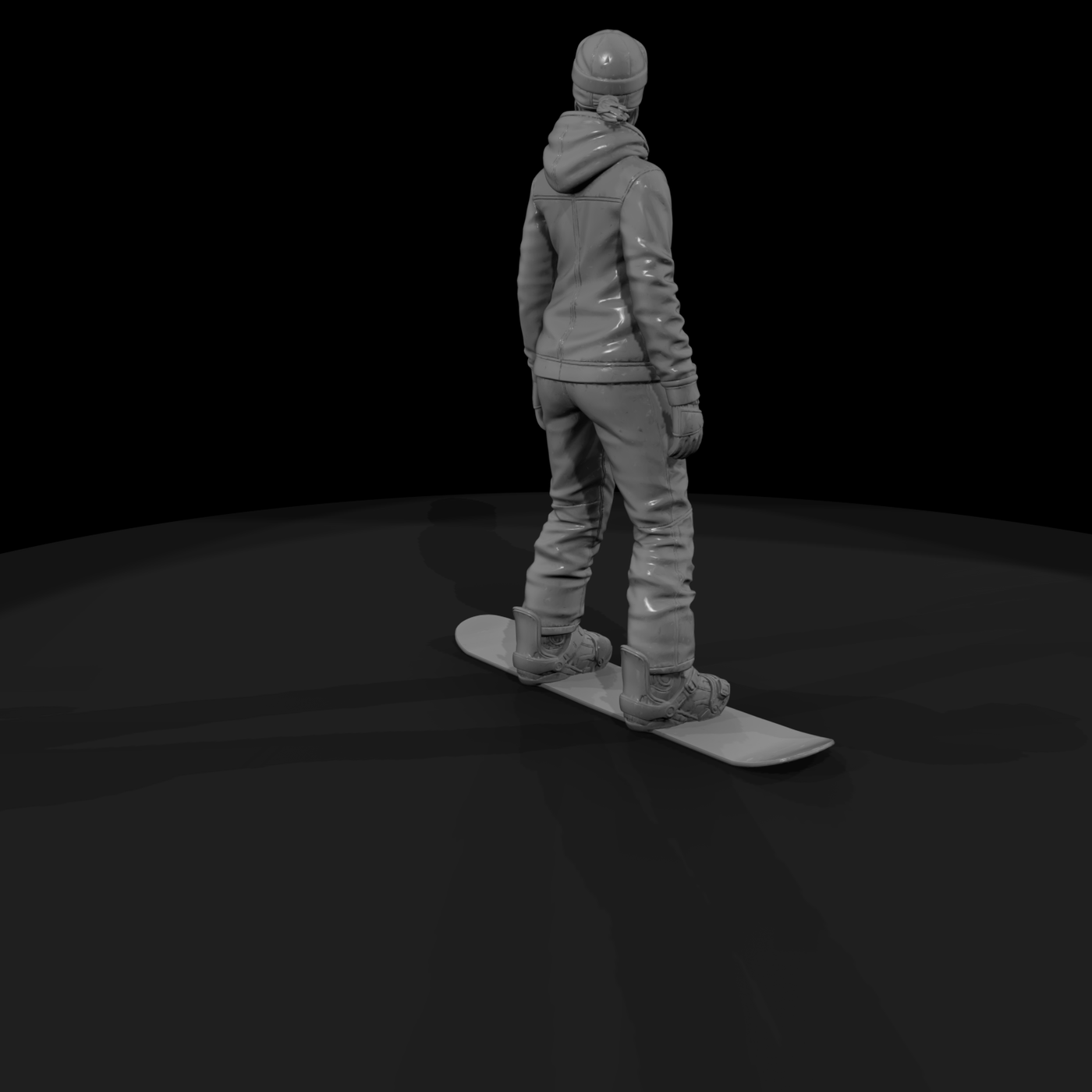 0095 Sports Snowboarder Upright