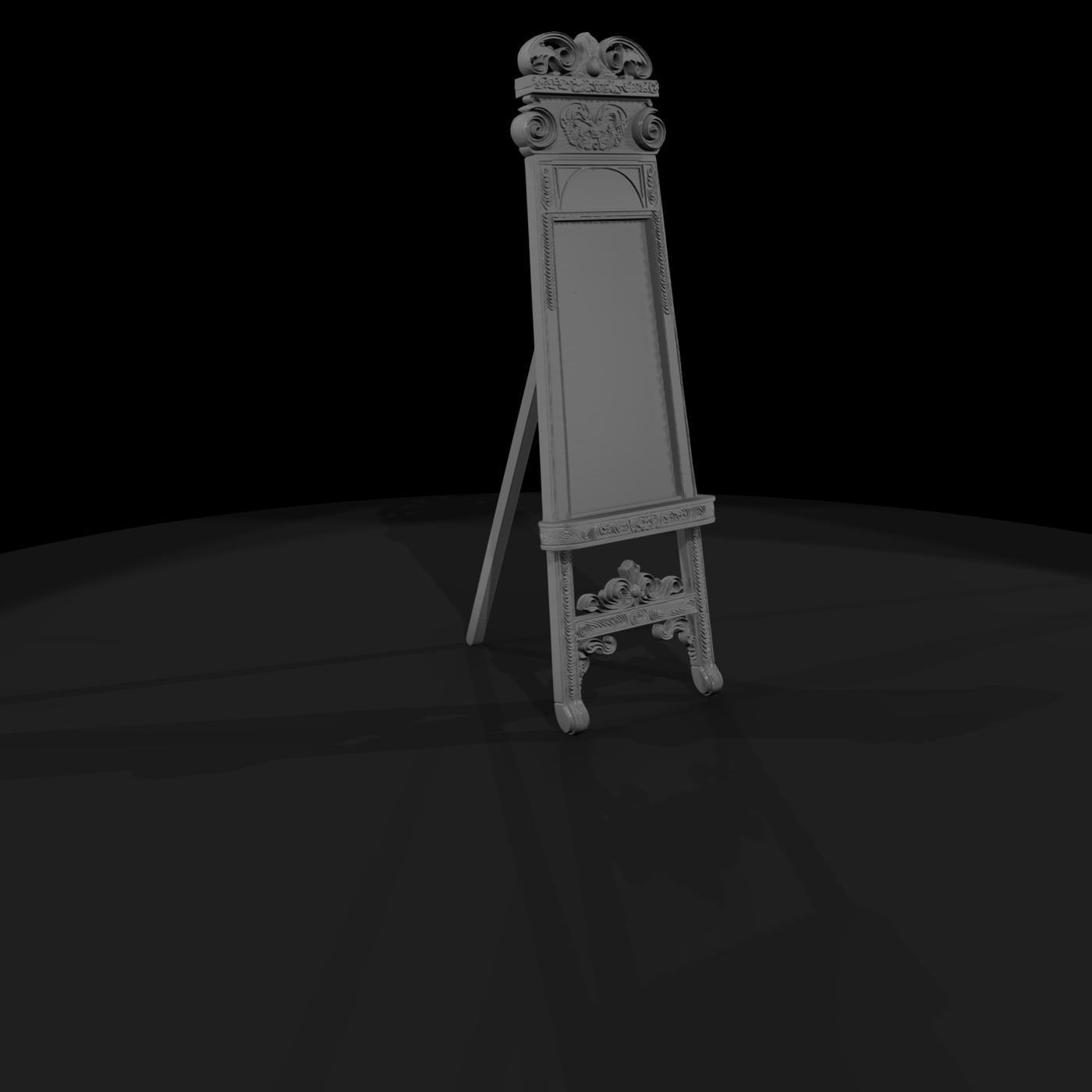 Carved Neoclassical Artist Easel