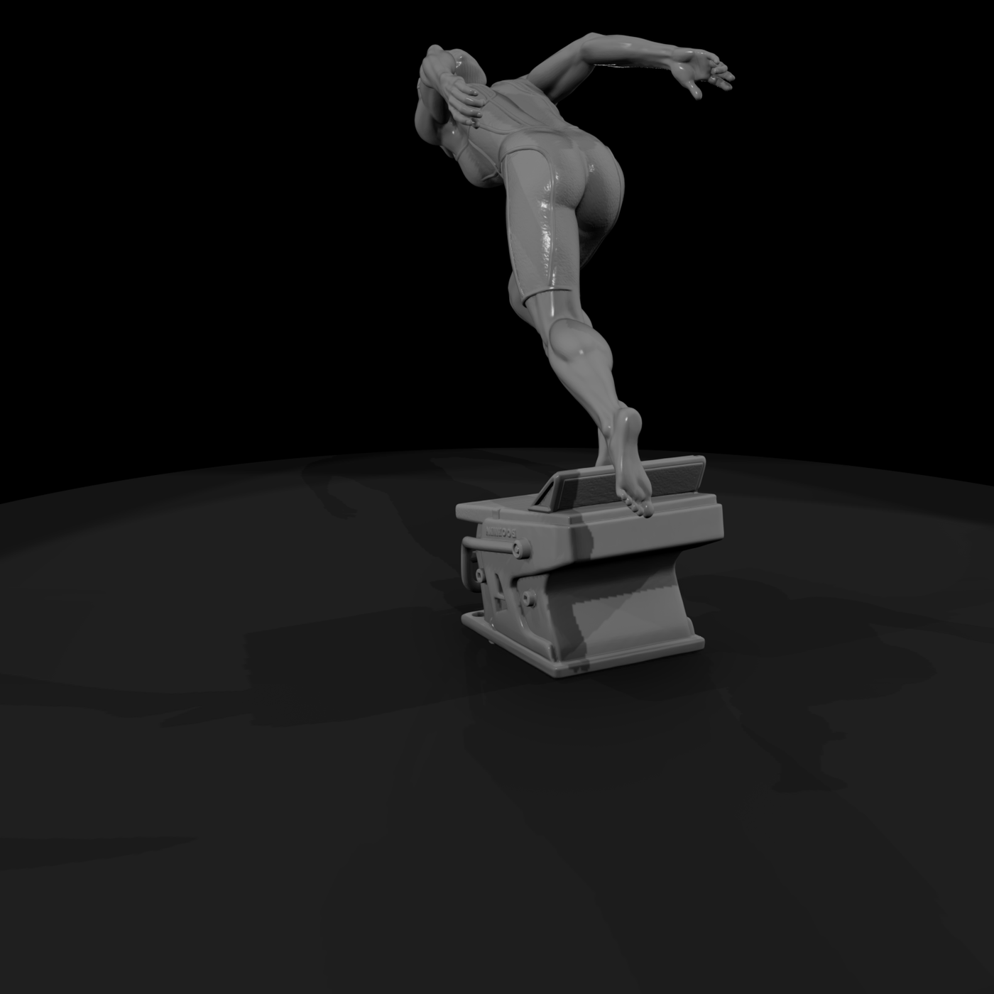 Poparc 0307 Swimmer Starting Block Alternate Pose