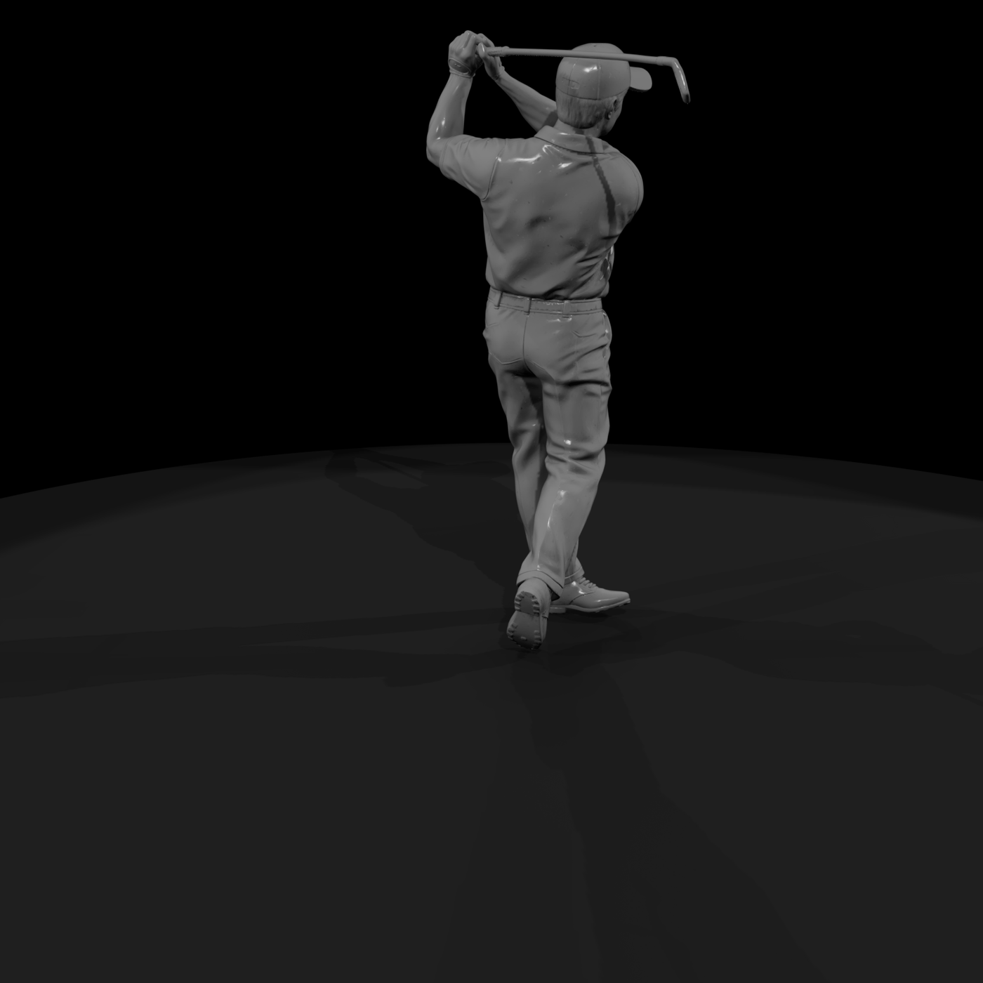 0082 Sports Golfer M Swing