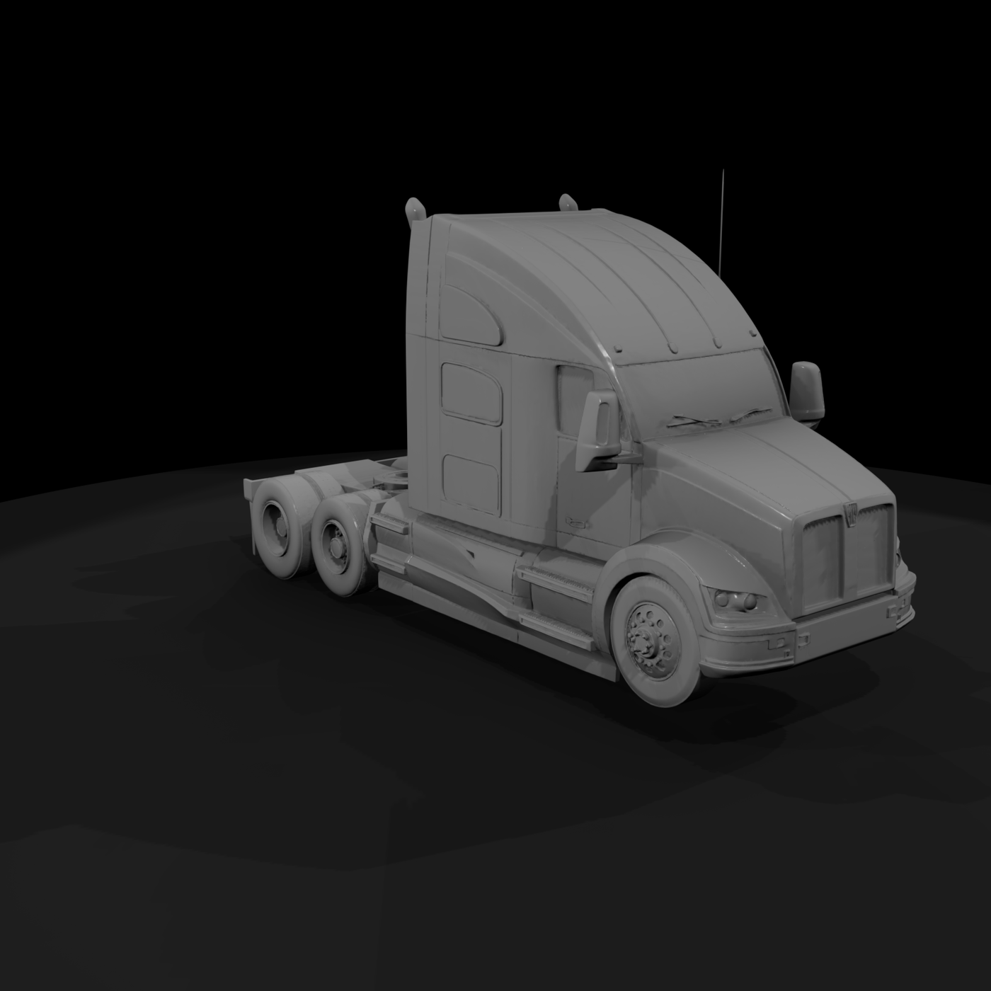 Kenworth-style Semi Truck Cab