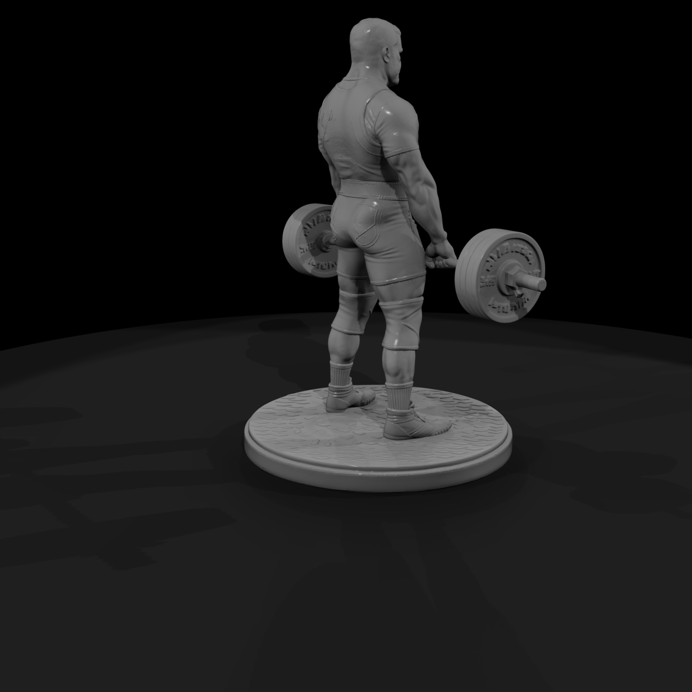 Powerlifter Mid-Deadlift