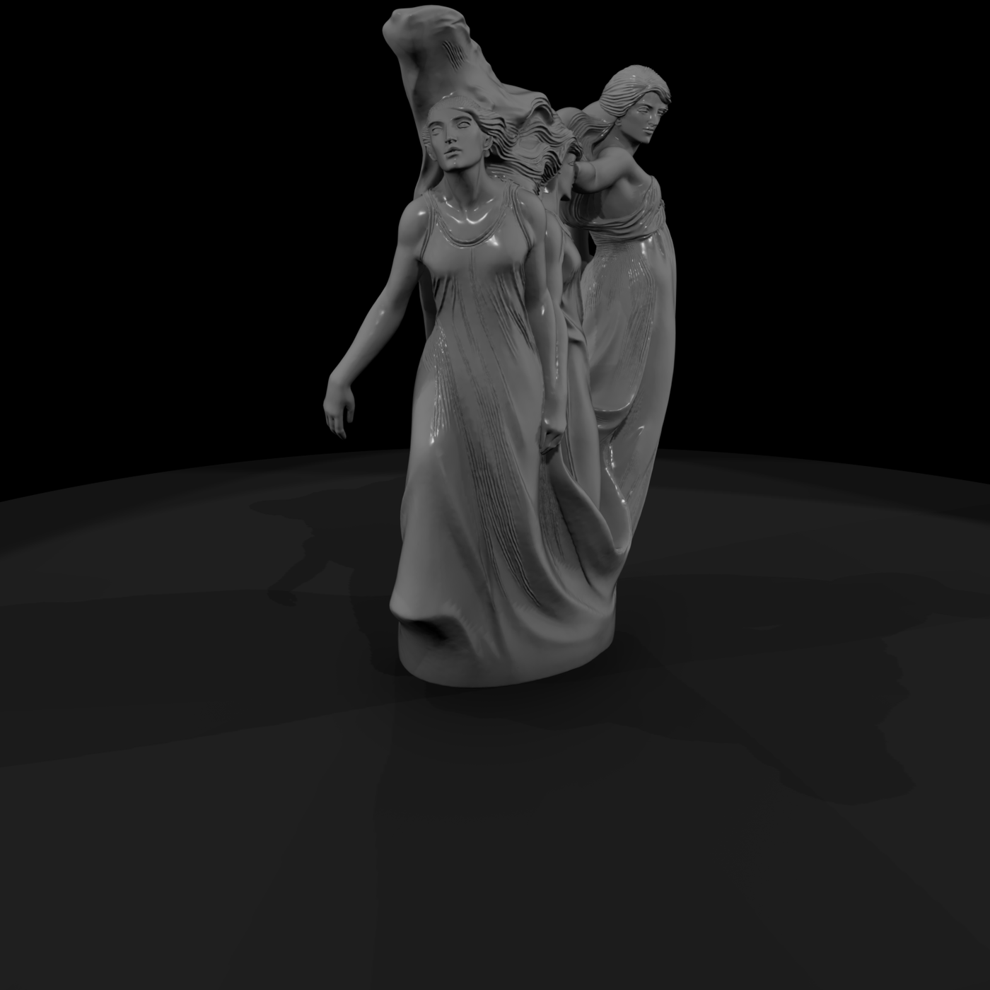 Classical Trio — Three Female Figures Sculpture