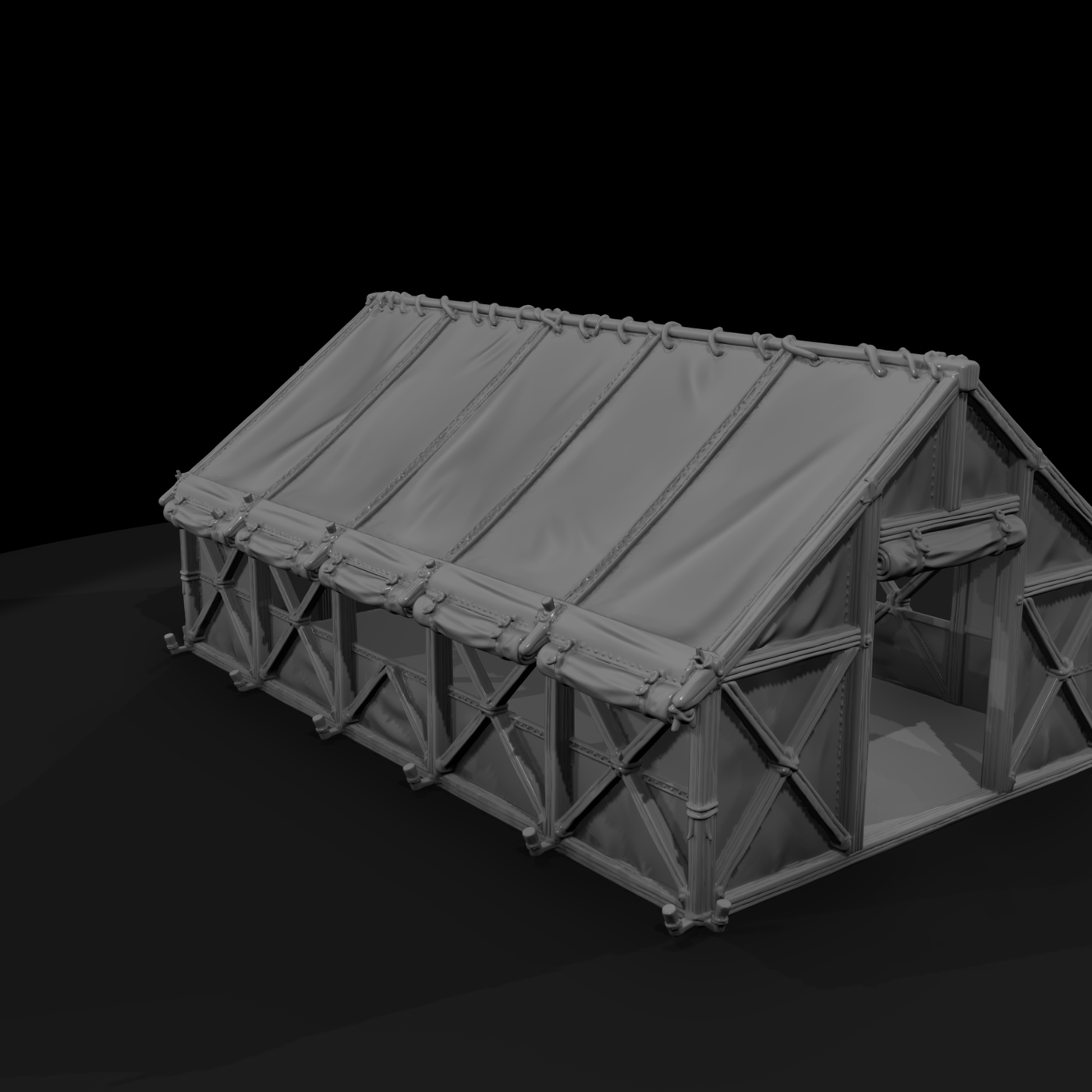 Mil 089 Ww2 Pacific Field Hospital Tent