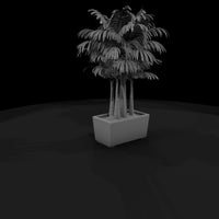 stylized-monochrome-cluster-palm-planter-3d-model — thumbnail 3