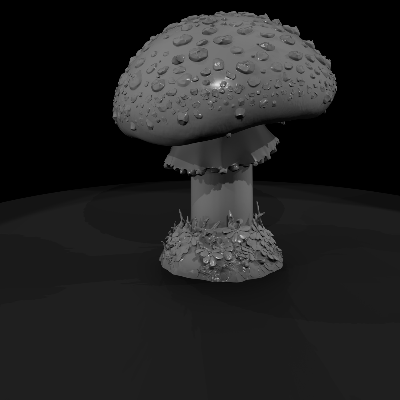 Stylized Fly Agaric Mushroom Sculpture