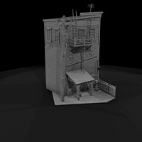 two-storey-corner-storefront-with-balcony-fire-escape-ho-1-87-605722 — thumbnail 4