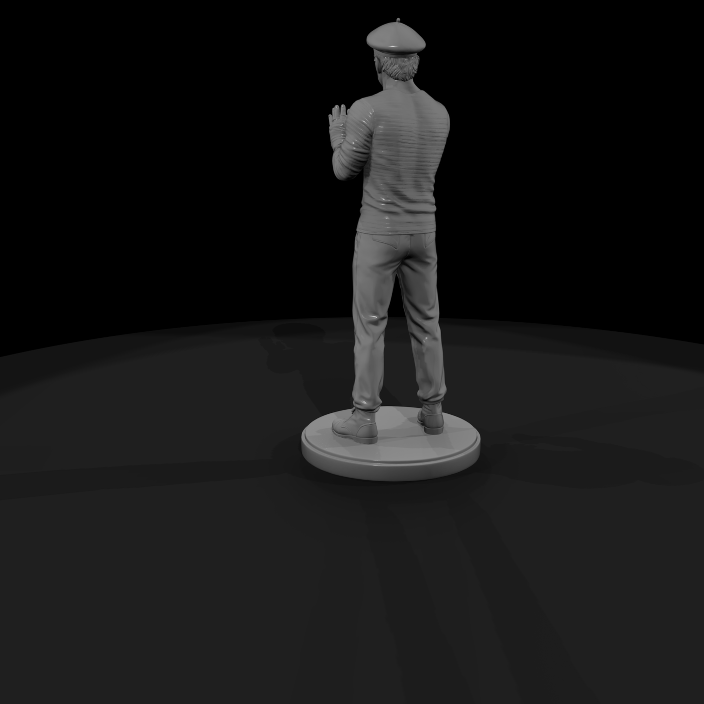 Street Mime in Invisible Box Act