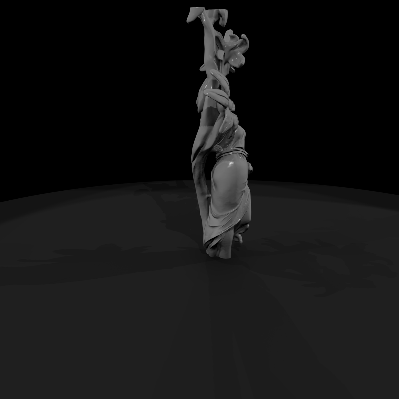 Neoclassical Floral Maiden Statue
