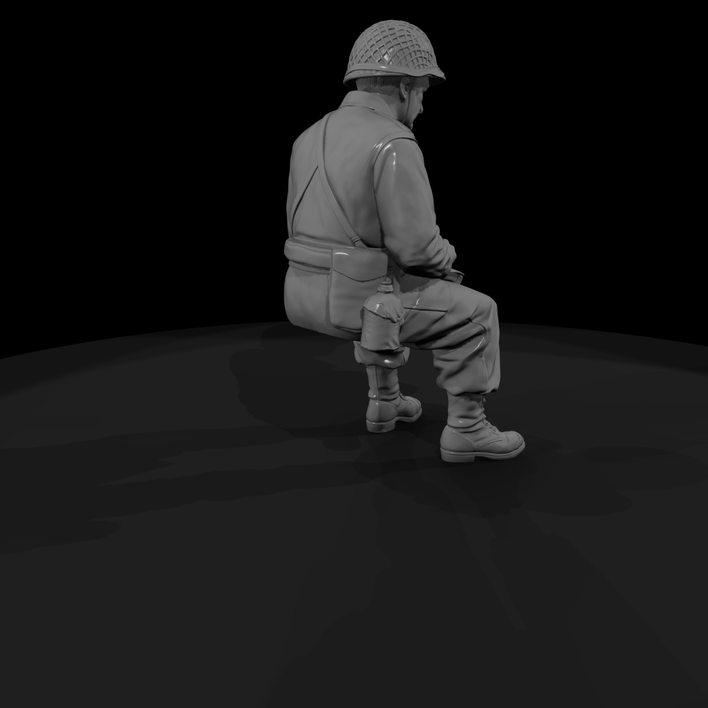 Seated U.S. Army Platoon Leader