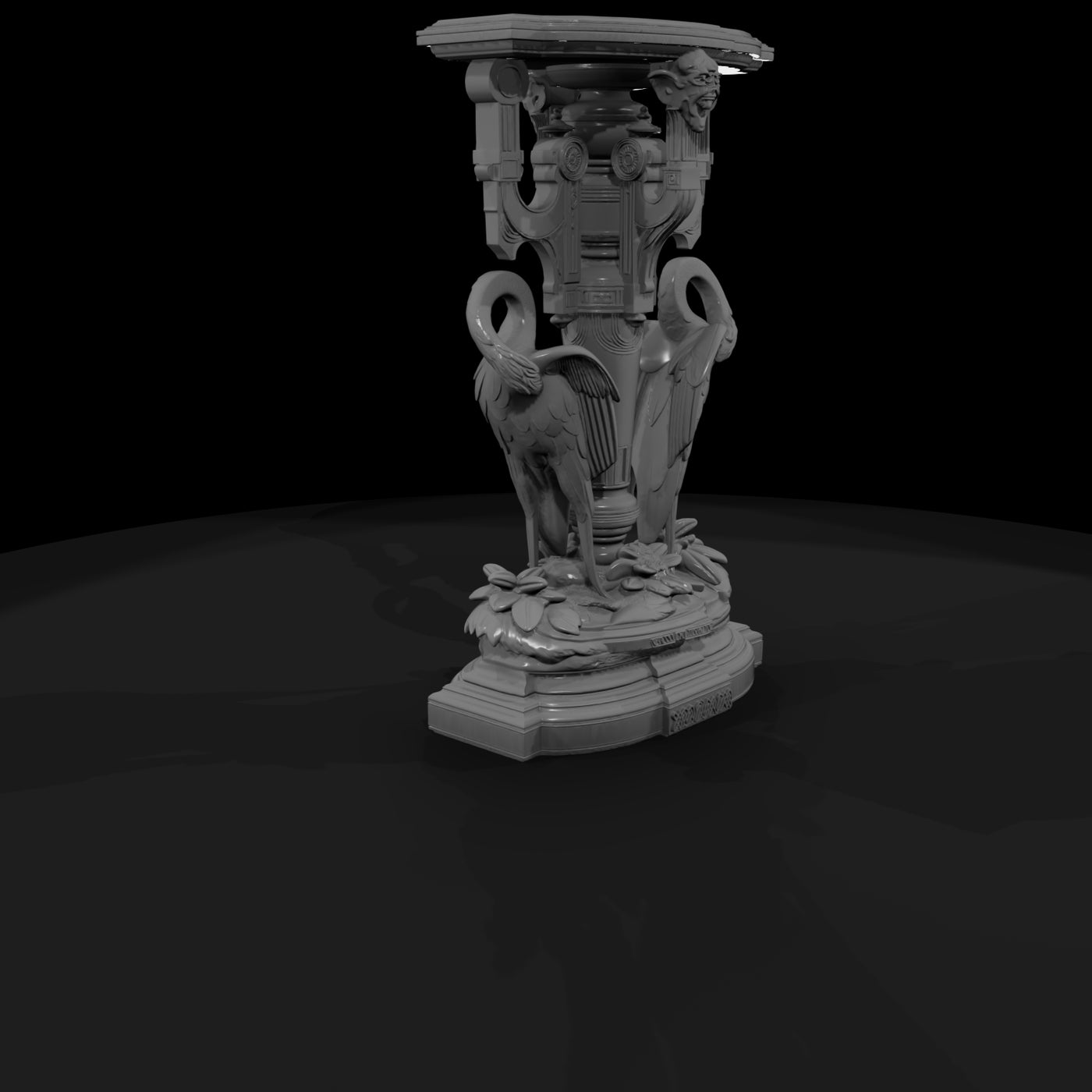 neoclassical-crane-pedestal-table