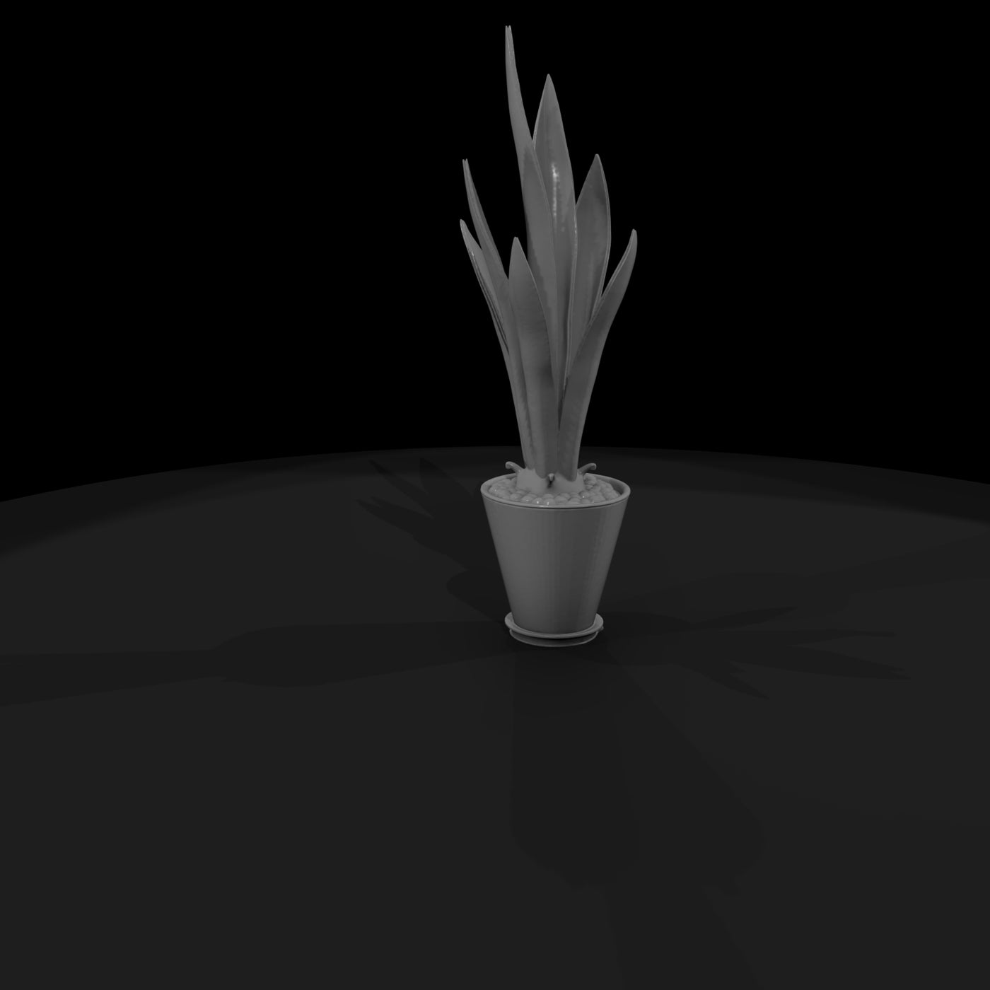 stylized-potted-snake-plant-3d-printable-miniature-392565