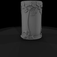 art_nouveau_embossed_cylinder_vase_m00auyto — thumbnail 3