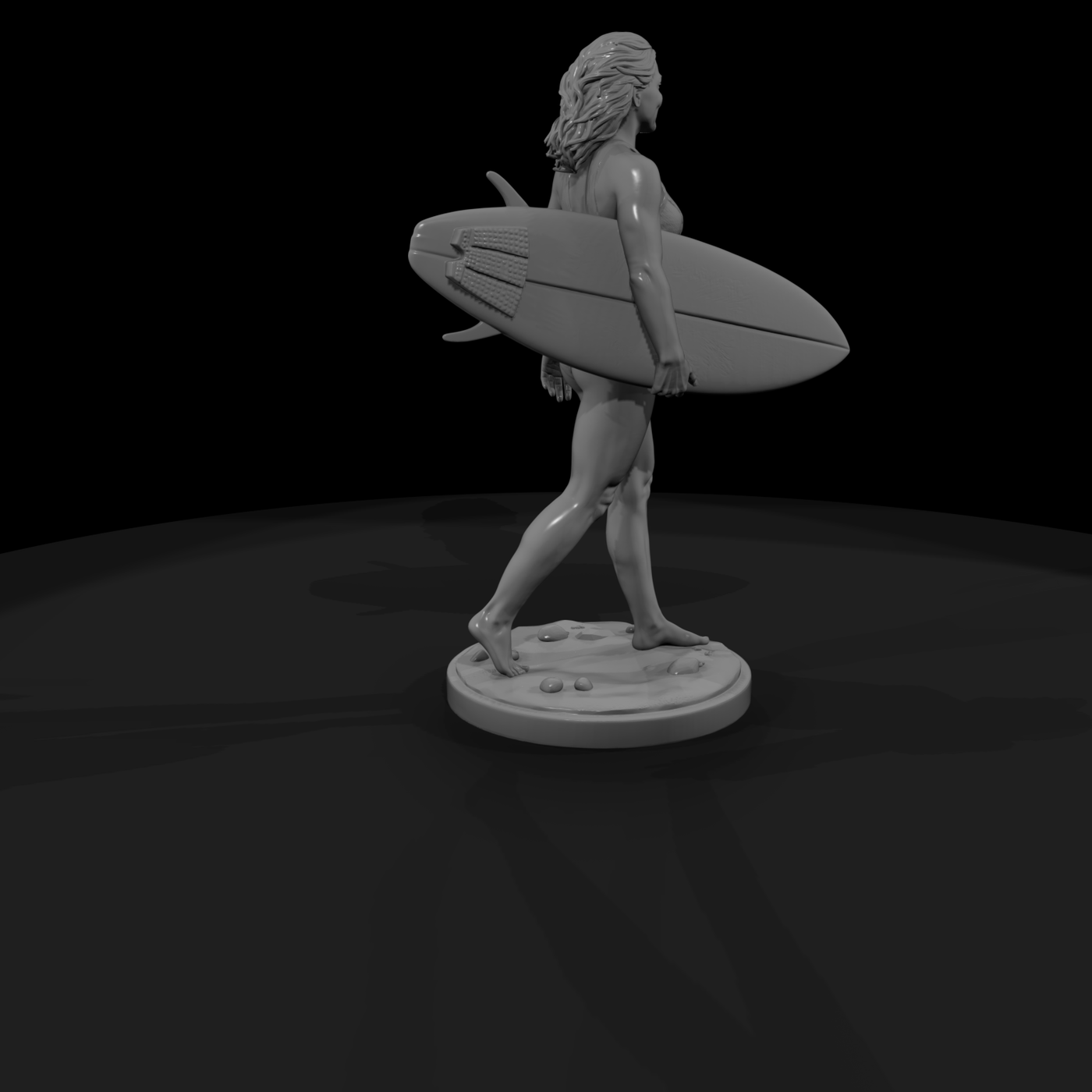 Bch 017 Woman Surfer Carry