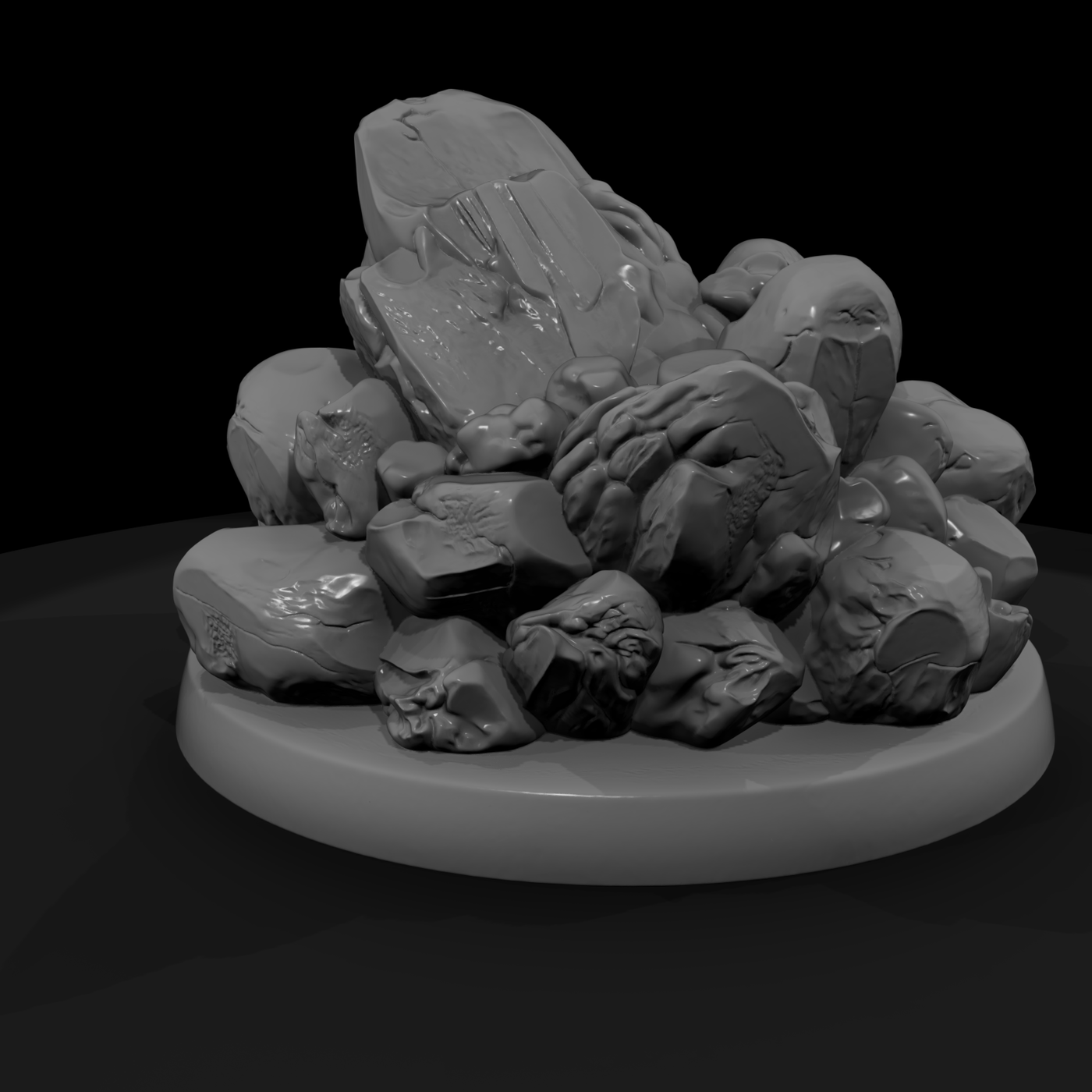 Stylized Rocky Terrain Cluster 3D Model Stocotun
