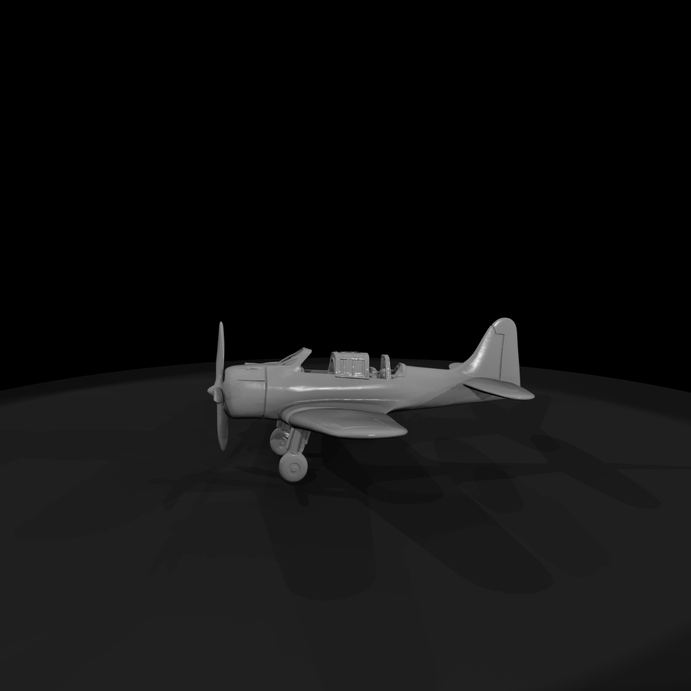 WWII Propeller Fighter Plane
