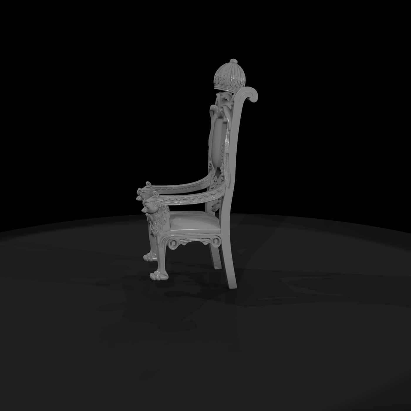 Ornate Heraldic Throne