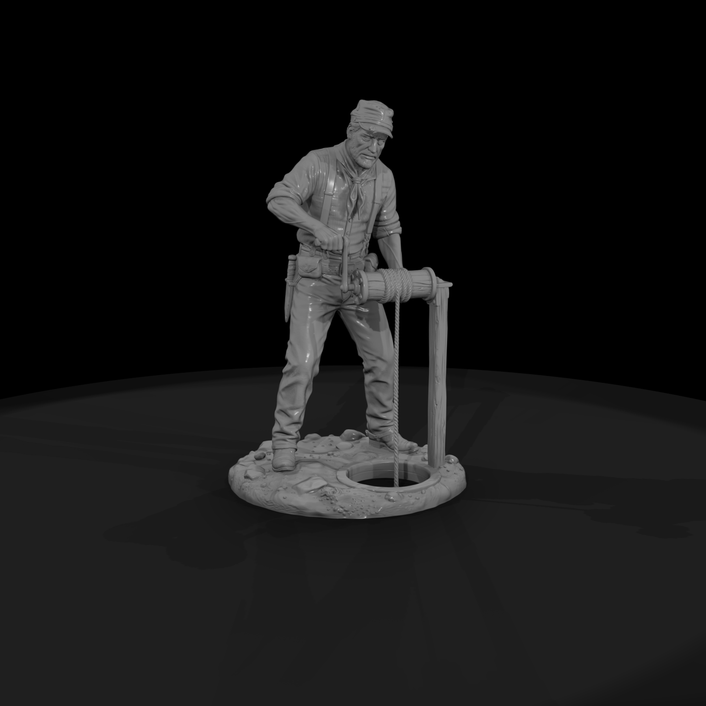 Old West Windlass Operator