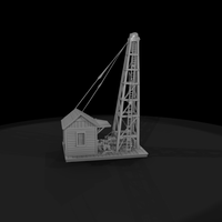 Wooden Oil Derrick with Engine House — thumbnail 5
