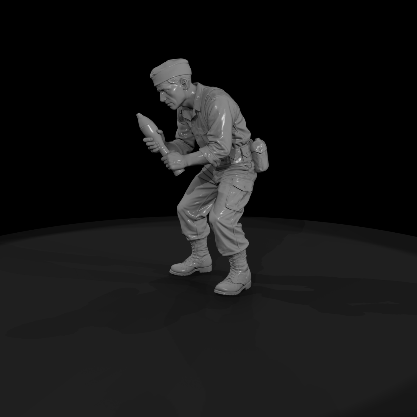 WWII US Army Mortar Crewman